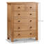 North Castle Solid Wood 83 cm W Chest of 6 Drawers