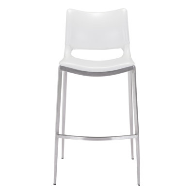 Upholstered Counter Stool with Steel Frame