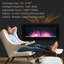 41.3" Electric Fireplace, 1500W Black, Flame Effect & 7 Colour Lights, Warms 400 Sq. Ft. Area Fireplace Wall Mounted, Black With Heats 161-400 Space