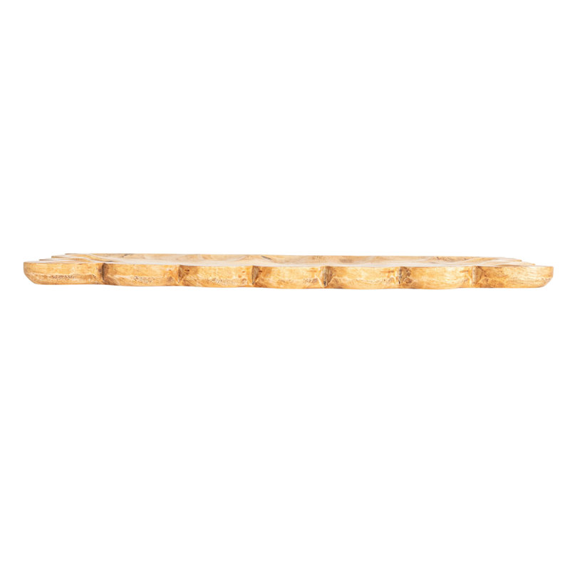 Scalloped Mango Wood Tray