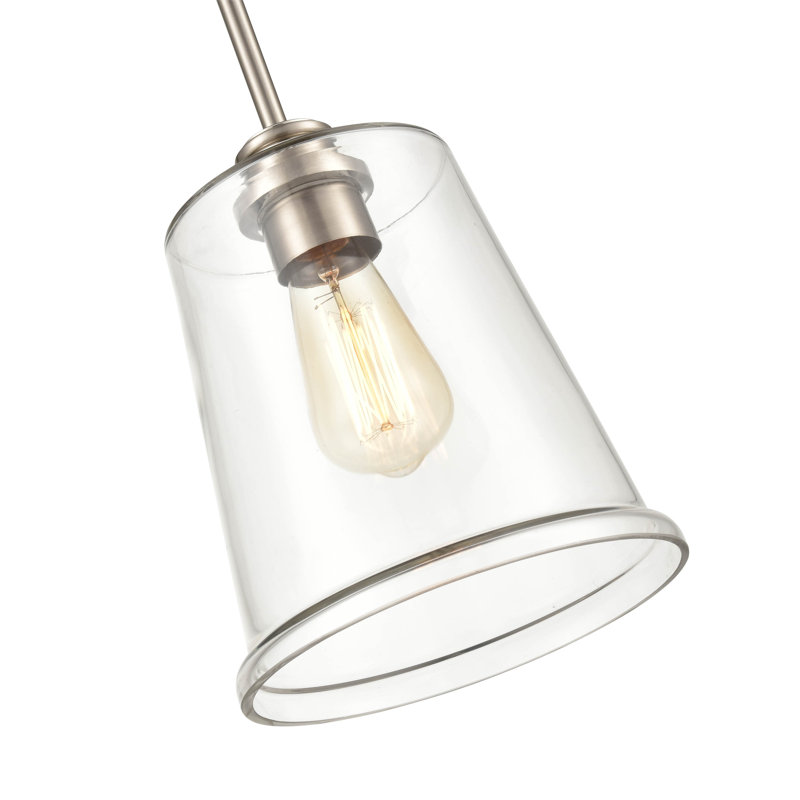 Tayyibe 1 - Light Single Pendant, 43" H x 5" W x 3" D, Brushed Nickel