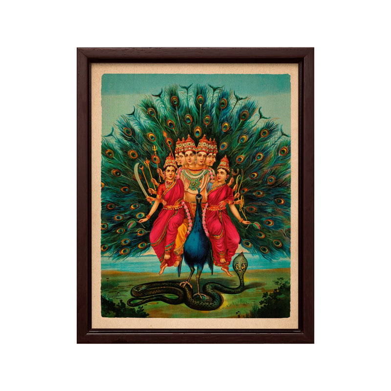 Raja Ravi Varma, Canevas, H 12 po x l 16 po, Encadrement brun