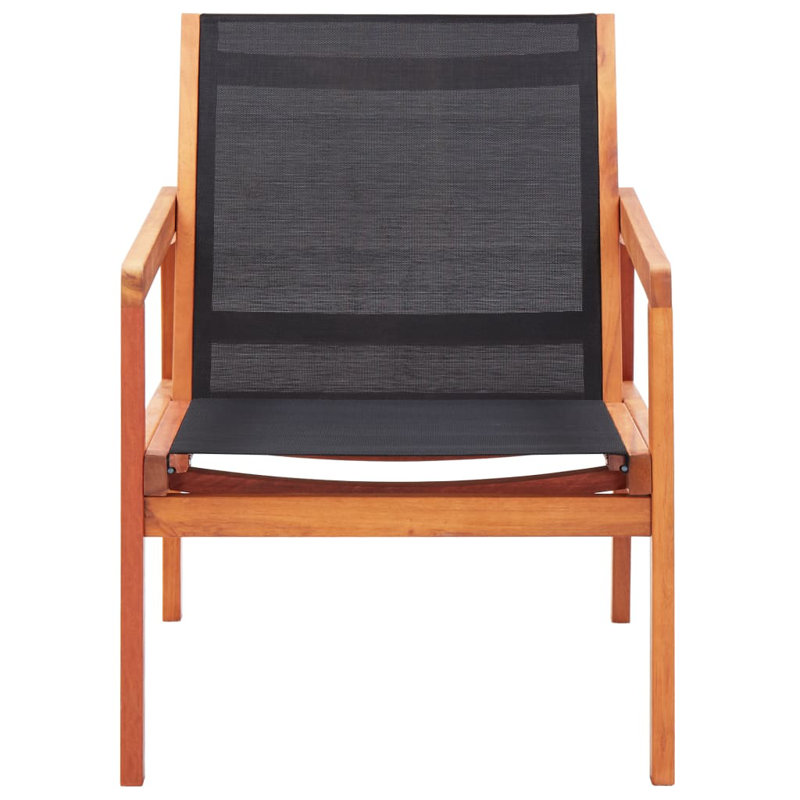Yaeko Eucalyptus Outdoor Lounge Chair, Black