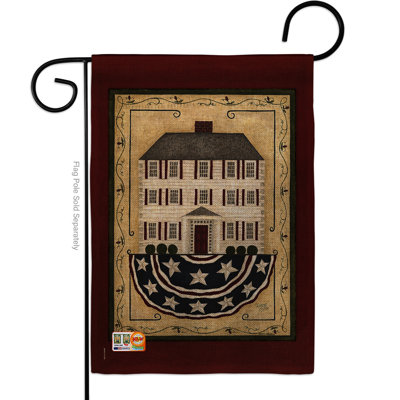 Double Sided 18.5'' H x 13'' W Burlap Flag Set