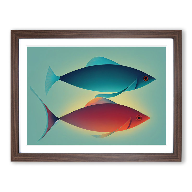 Unbelievable Fish - Framed Print, 46cm H x 64cm W x 2cm D, Walnut Framed