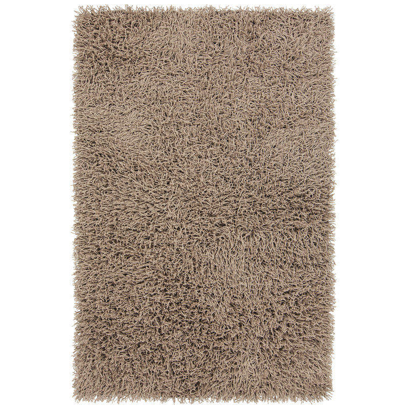 Tapis brun en coton noué à la main Andrewson, 5 pi x 7 pi 6 po