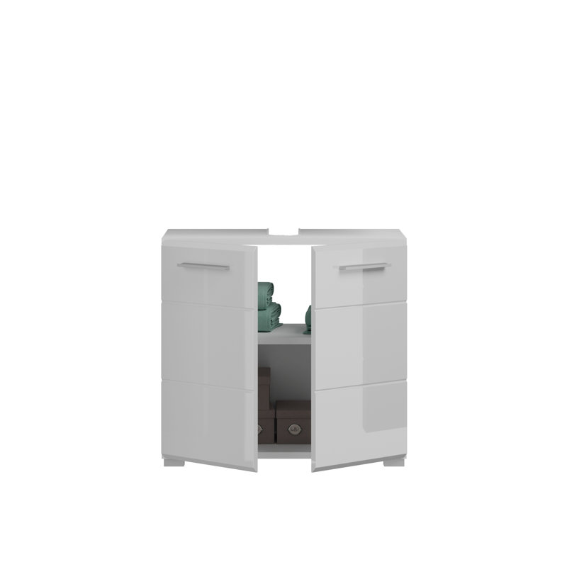 Caballo 60cm Bathroom Vanity Base Only in White High Gloss