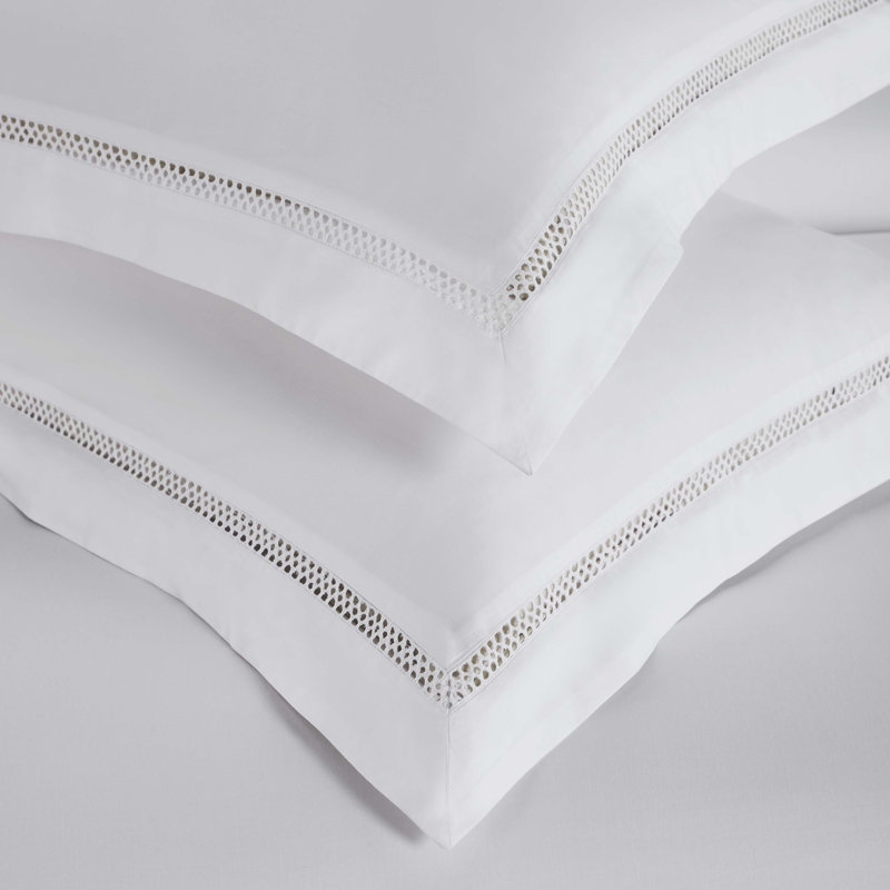 White Full/Queen Cotton Embroidered Duvet Cover Set