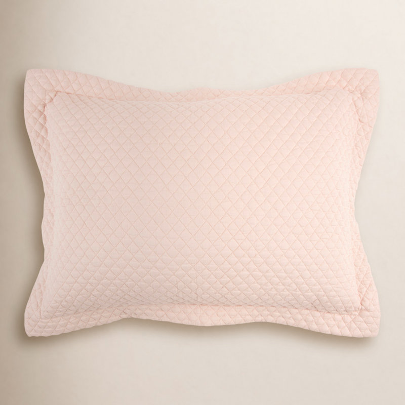 Teo Cotton Sham, King Sham, Pink