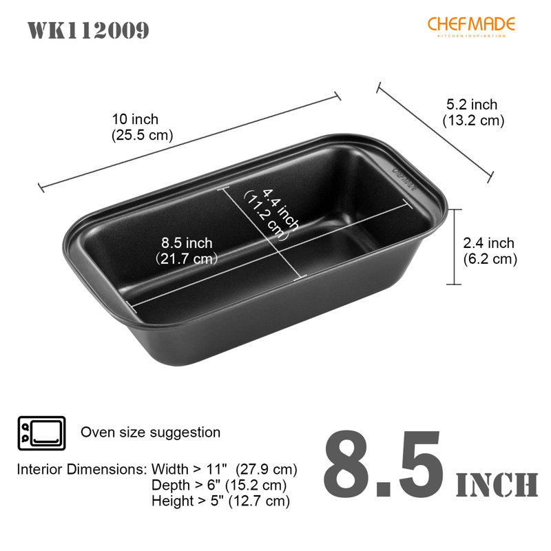 CHEFMADE 8.5 Inch Loaf Pan, 2.4" H x 10" W x 5.2" D