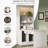 83.4"Tall 2 Bookshelf & 1 Writting Desk Suite,Modern Bookcase Suite with LED Lighting, Drawers,Study Desk and Open Shelves,3-Piece Set Storage Bookshelf for Living Room,Home Office,Study room,White