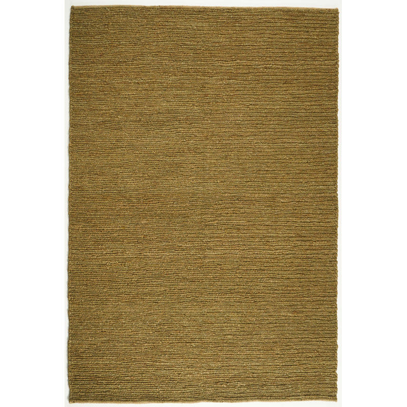Dennon Eco-Friendly Chunky Jute Hand Woven Area Rug - Rustic Durable Design, Rectangle 120 x 170 cm, Green
