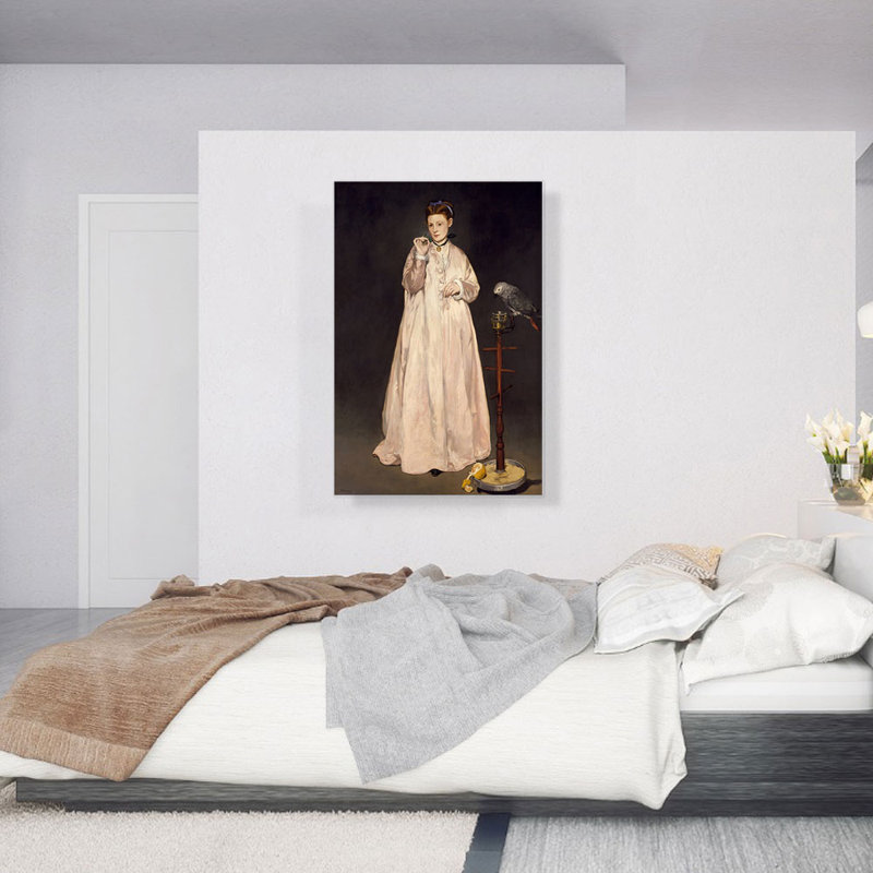 «Young Lady 1866» par Edward Manet, reproduction d'art sur toile tendue, H 40 po x l 26 po x P 0,75 po