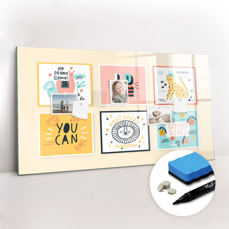 Motivational Slogans Magnetic Wall Mounted Dry Erase Board