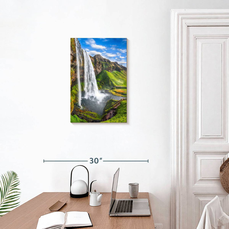 Alvord Scenic Seljalandsfoss Waterfall, H 24 po x l 16 po