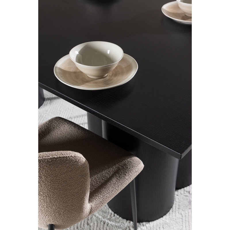 Wentworth 6 - Person Dining Set, Beige, Beige, Black