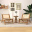 Chaise en bois de teck moderne Mid-Century avec siège et dossier en rotin tissé à la main 1 pièce Bay Isle Home ™