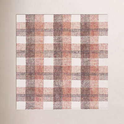 Hand-Tufted Wool Plaid Rug