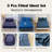 Solid Color Fitted Sheet Set - Navy Blue - King (198x203 cm) (3PCS)-119223878-119223877