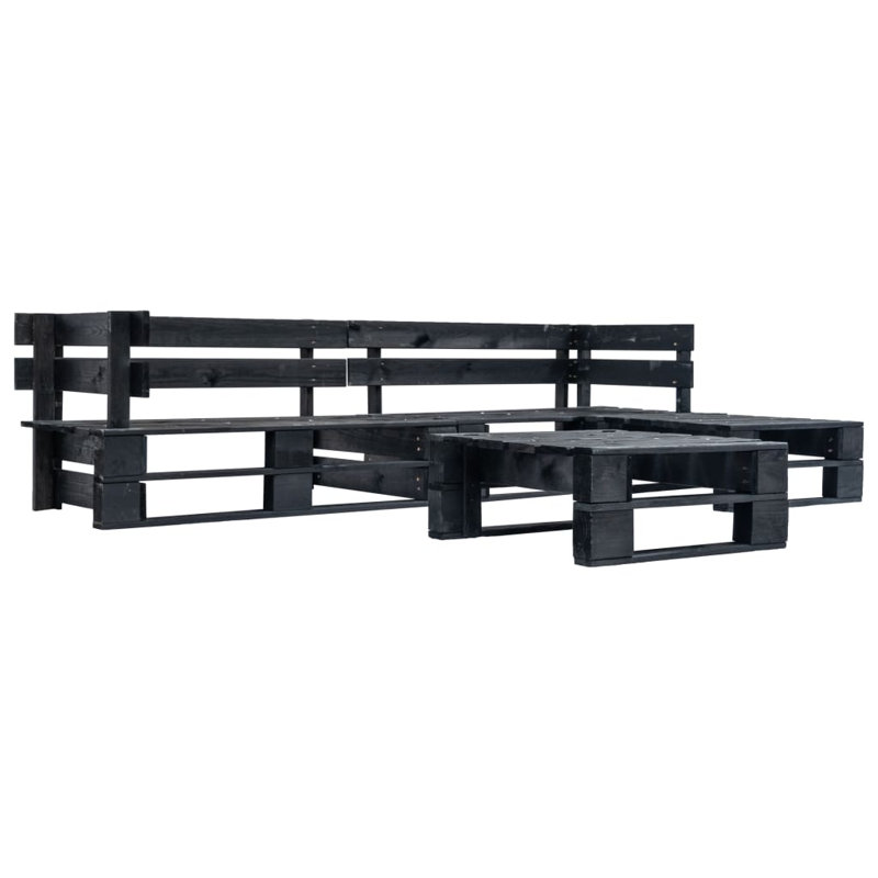 Brandye Solid Wood 4 - Person Seating Group