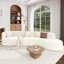 Canapé modulaire de 132 po au design incurvé, canapé modulaire en chenille 2 pièces avec 4 coussins, éponge moelleuse et coussin à ressorts, grand canapé modulaire en éponge pour le salon-303373717