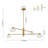 Modern 4-Light Clear Ellipse Glass Layered Chandelier