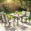 Steel Patio Dining Set Table,