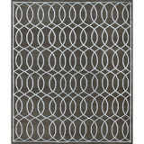 Geometric Area Rug in Dark Gray