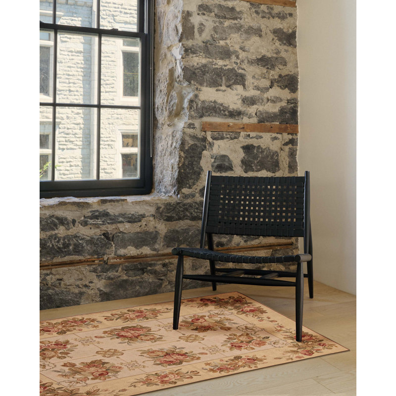 Tapisserie Dynasty beige Kilim 4 pi 0 po x 6 pi 0 po