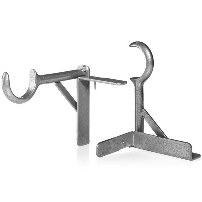 Black Tap Bracket - No Drill Instant Curtain Rod Brackets, Black