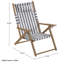 Chaise de plage - Chaise pliante en bois résistante aux intempéries avec sangles de sac à dos - Siège inclinable à 4 positions - Beach Essentials par Lavish Home (gris)-17536368