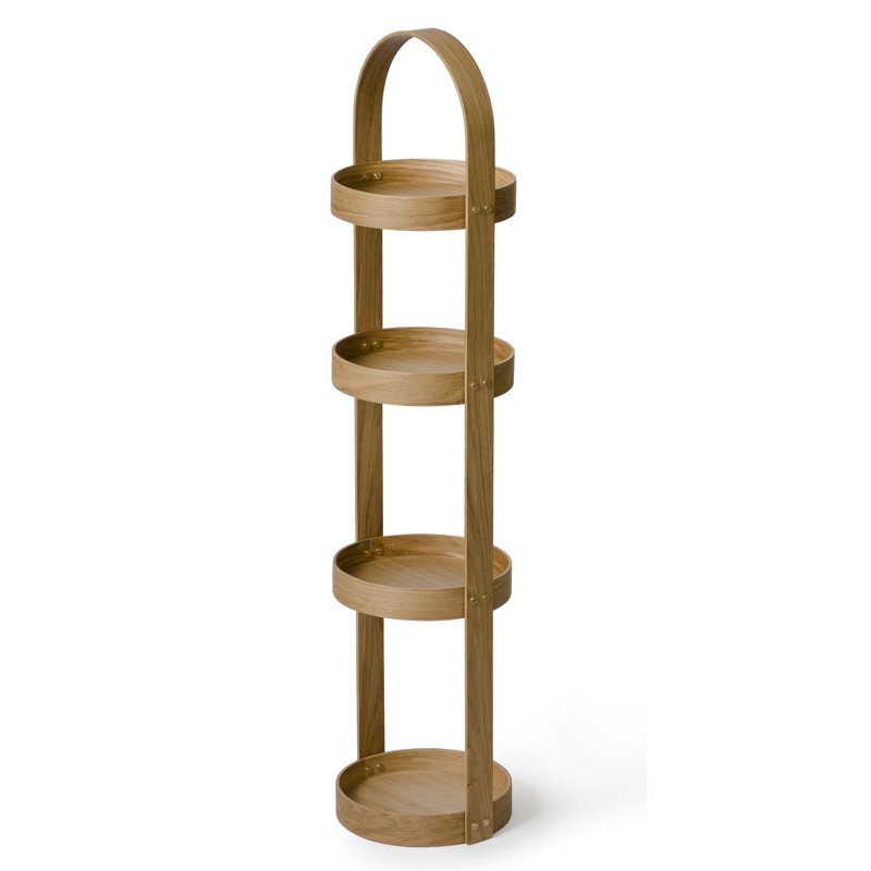 Ayven Freestanding Shower Caddy, White Oak