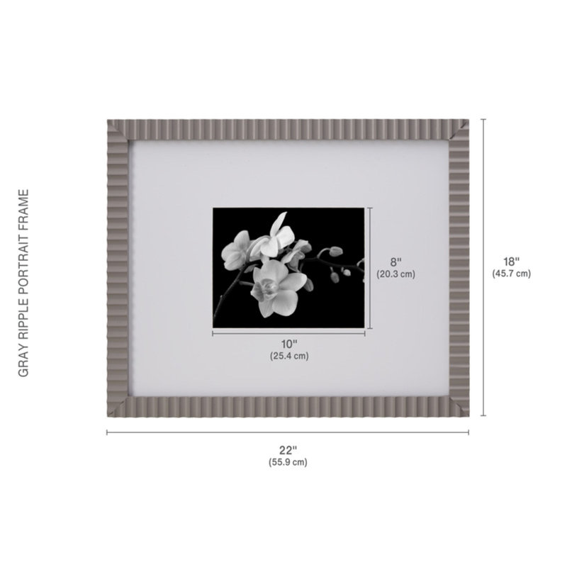 Mikasa Rippled Picture Frame, 8x10 Inch Photo