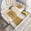 Lit de jour simple rembourré avec couchette coulissante et lattes en métal pour adultes et enfants-1470428326