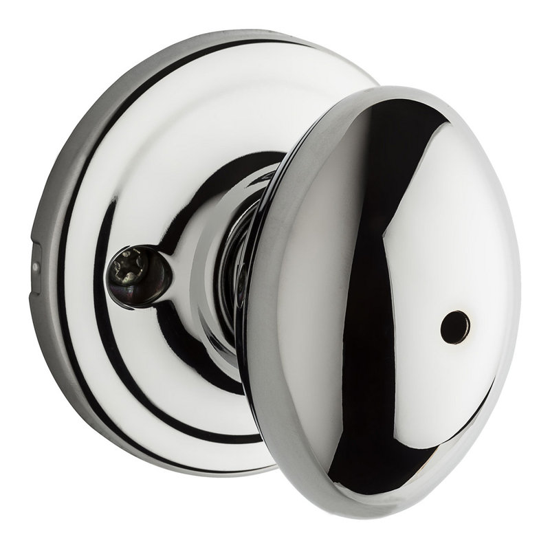 Laurel Bed/Bath Knob, Polished Chrome