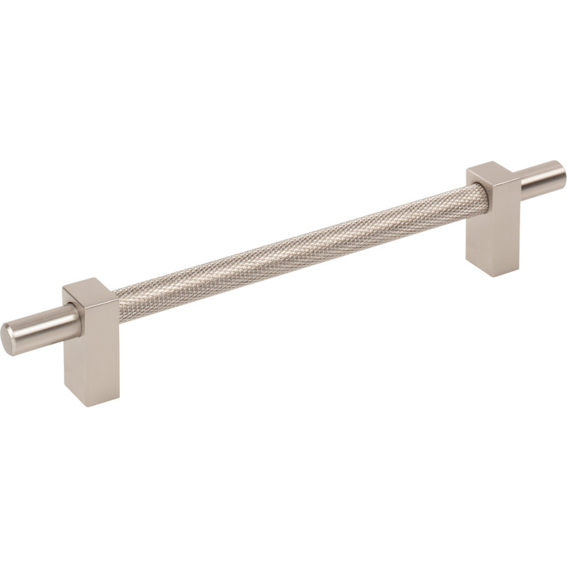 Larkin 3 Knurled Center Bar Pull, Satin Nickel, 3 3/4"