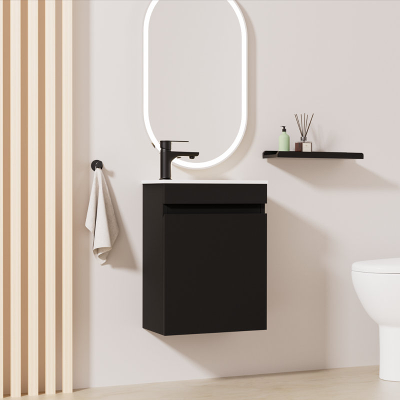 Single Bathroom Vanity with Resin Basin