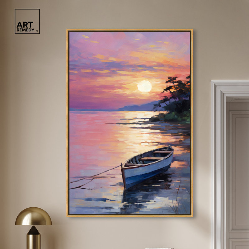 Art mural inspiré de la vie sur la plage, H 31 po x l 21 po, Cadre doré