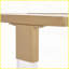 Table basse moderne en forme de C en verre trempé pour la maison Bureau, facile à nettoyer grâce aux roulettes verrouillables-1630874130