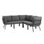 Canapé modulaire d'extérieur 5 pièces Riverside par Modway-614917620-614917623