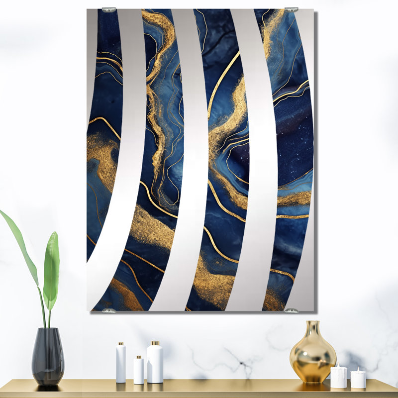Dees - Abstract Marble Wall Mirror Large MIR137821, 40" x 30"