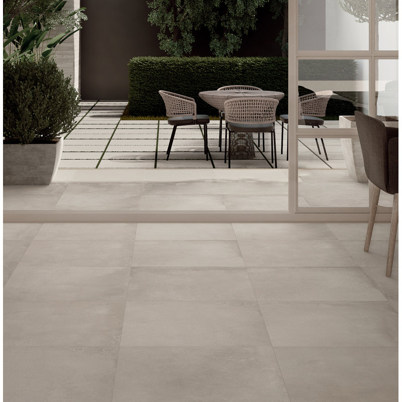 Borigni Beige 35 in. x 35 in. Matte Porcelain Floor and Wall Tile (17.19 sq. ft./Case), Gray