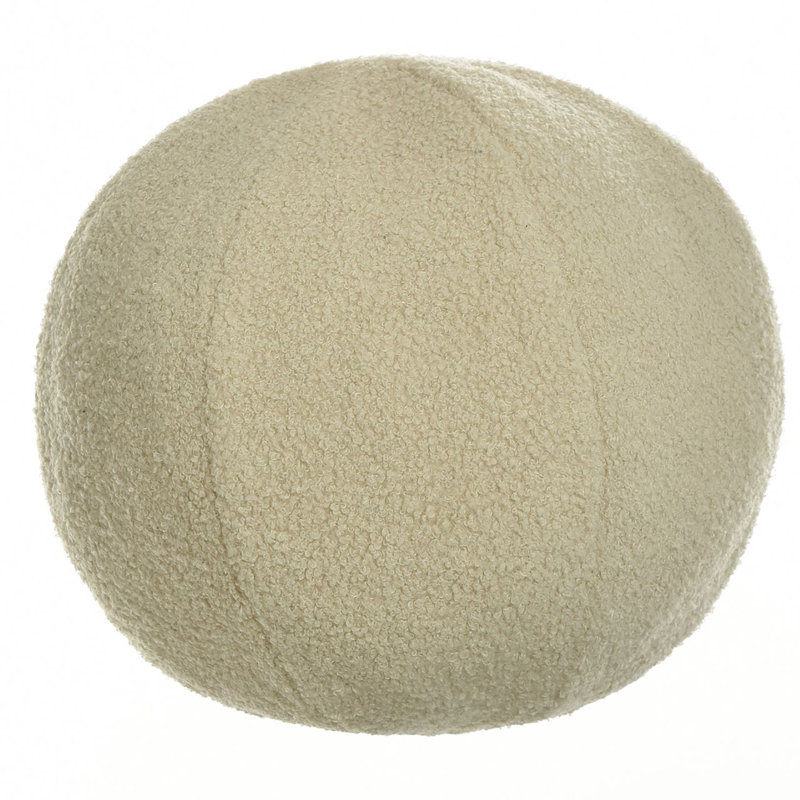 Cream 12" Square Plush Throw Pillow with Duck Feather Fill