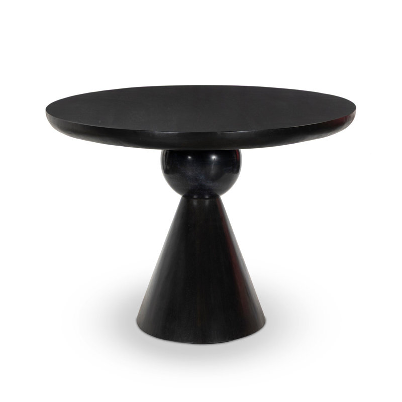 Bibianna Dining Table, Worn Black Parawood