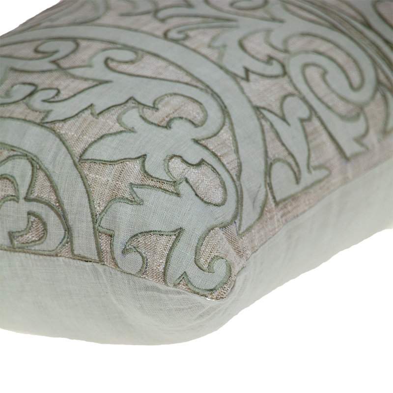 Zurcher Embroidered Down Reversible Throw Pillow