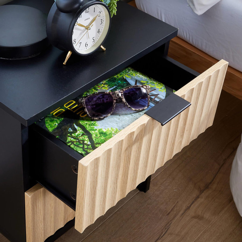 Ramsi 40cm W Manufactured Wood Bedside Table