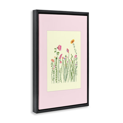 Branches sauvages sur un cadre flottant rose, design par Pooja Dave