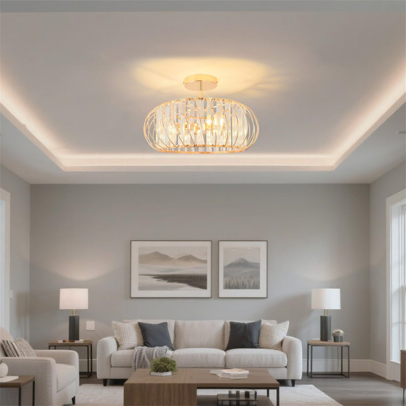 3-Light Drum Chandelier