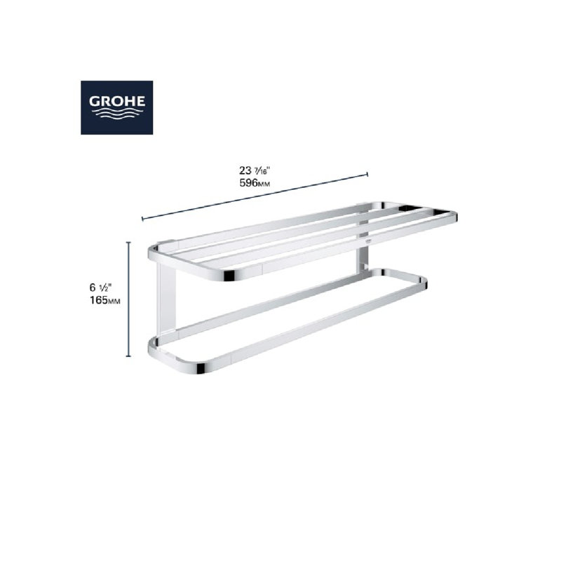 Selection Wall Mounted Towel Stand, Brushed Cool Sunrise