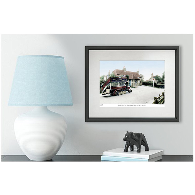 Newdigate, A Bus By The Six Bells 1924 by Francis Frith - Single Picture Frame Print, 40cm H x 50cm W x 2.3cm D